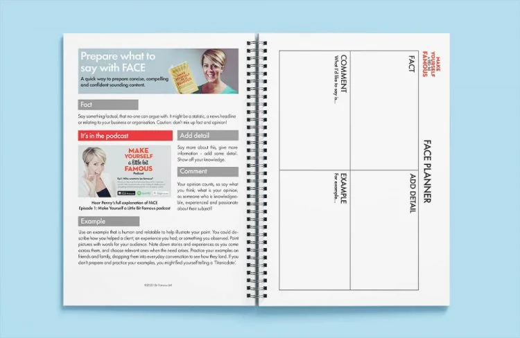 Download my FACE planner